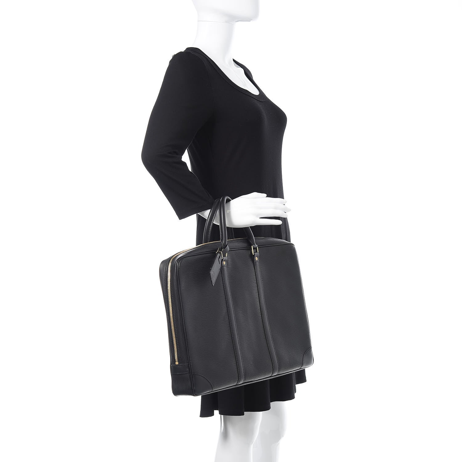 Louis Vuitton Epi Porte-Documents Voyage Briefcase Black 2 of 16