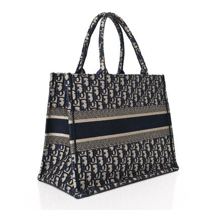 Christian Dior Oblique Medium Book Tote Blue Multicolor 3 of 12