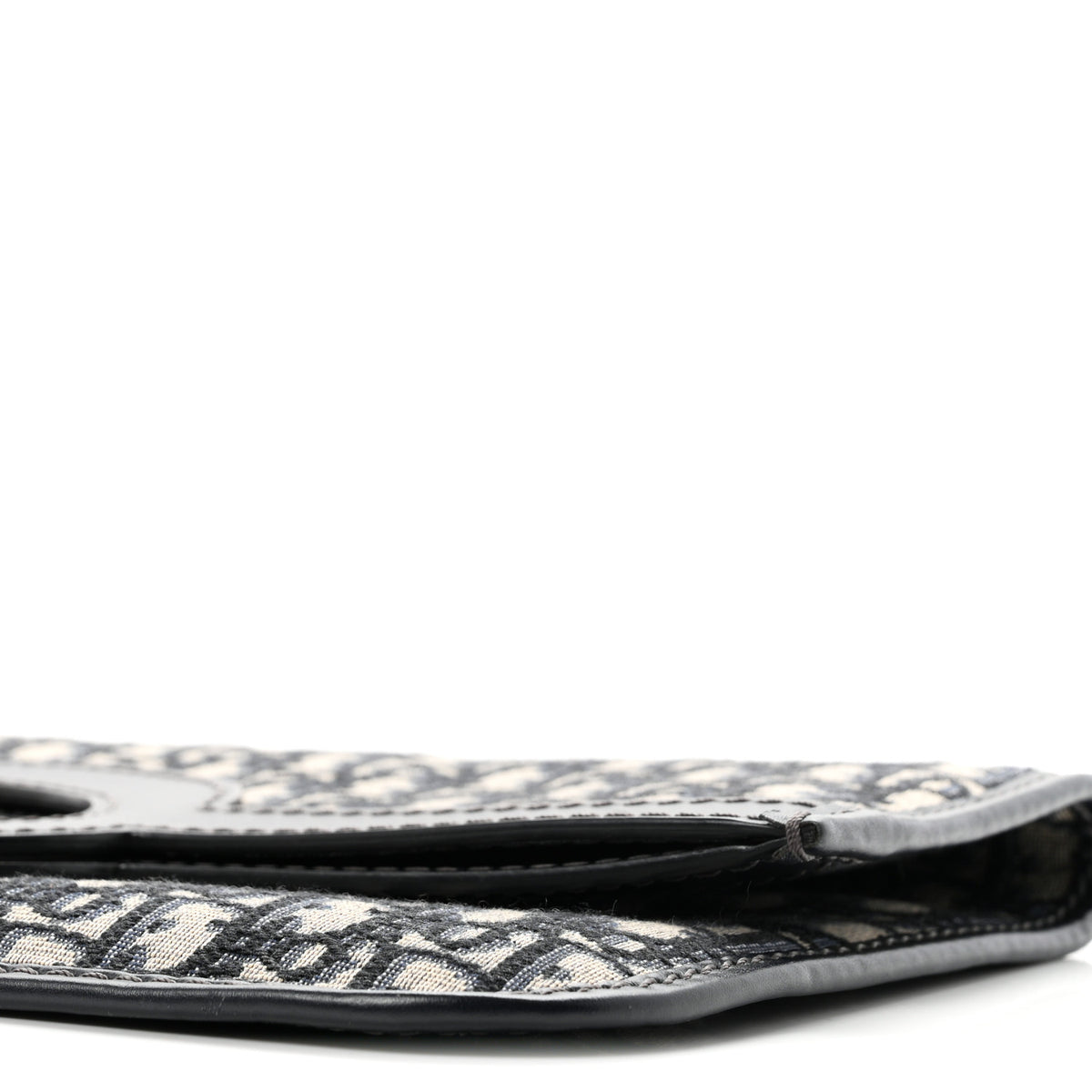 Oblique Fold Over Clutch Blue