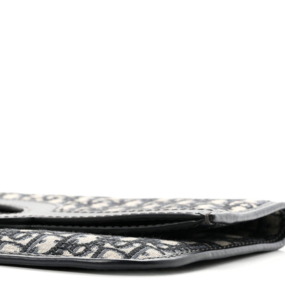 Christian Dior Oblique Fold Over Clutch Blue 10 of 10