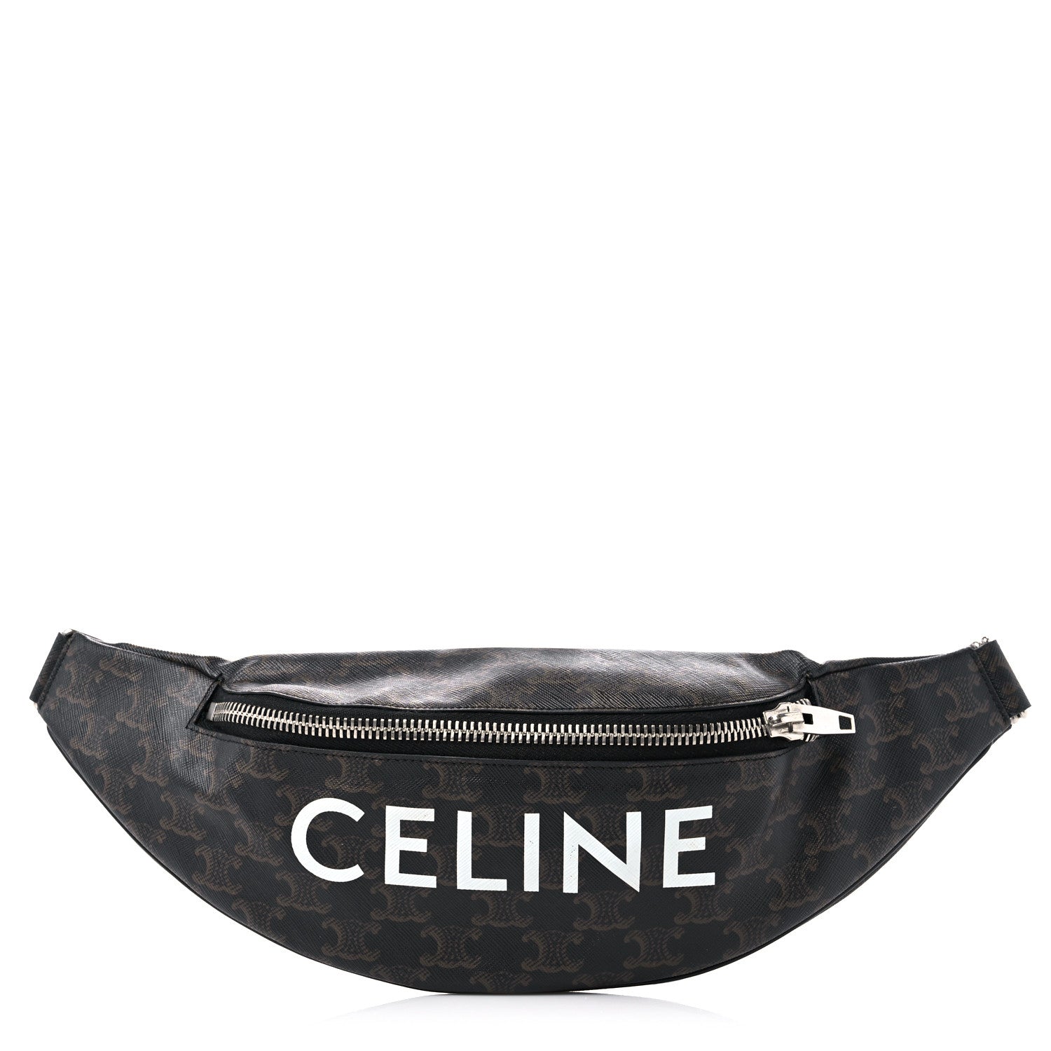 Celine Triomphe Logo Canvas Belt Bag Black 1 of 7