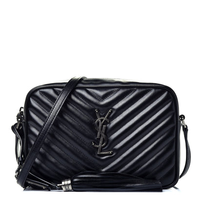 Saint Laurent Calfskin Matelasse Monogram Lou Camera Bag Black 1 of 9