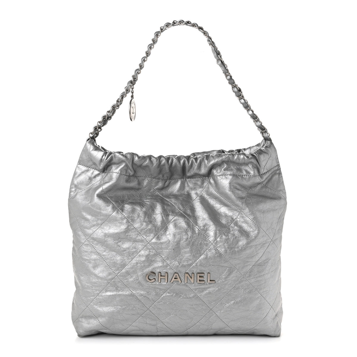 Chanel Metallic Calfskin Quilted Chanel 22 Silver 1 of 11