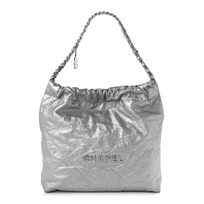Chanel Metallic Calfskin Quilted Chanel 22 Silver 1 of 11