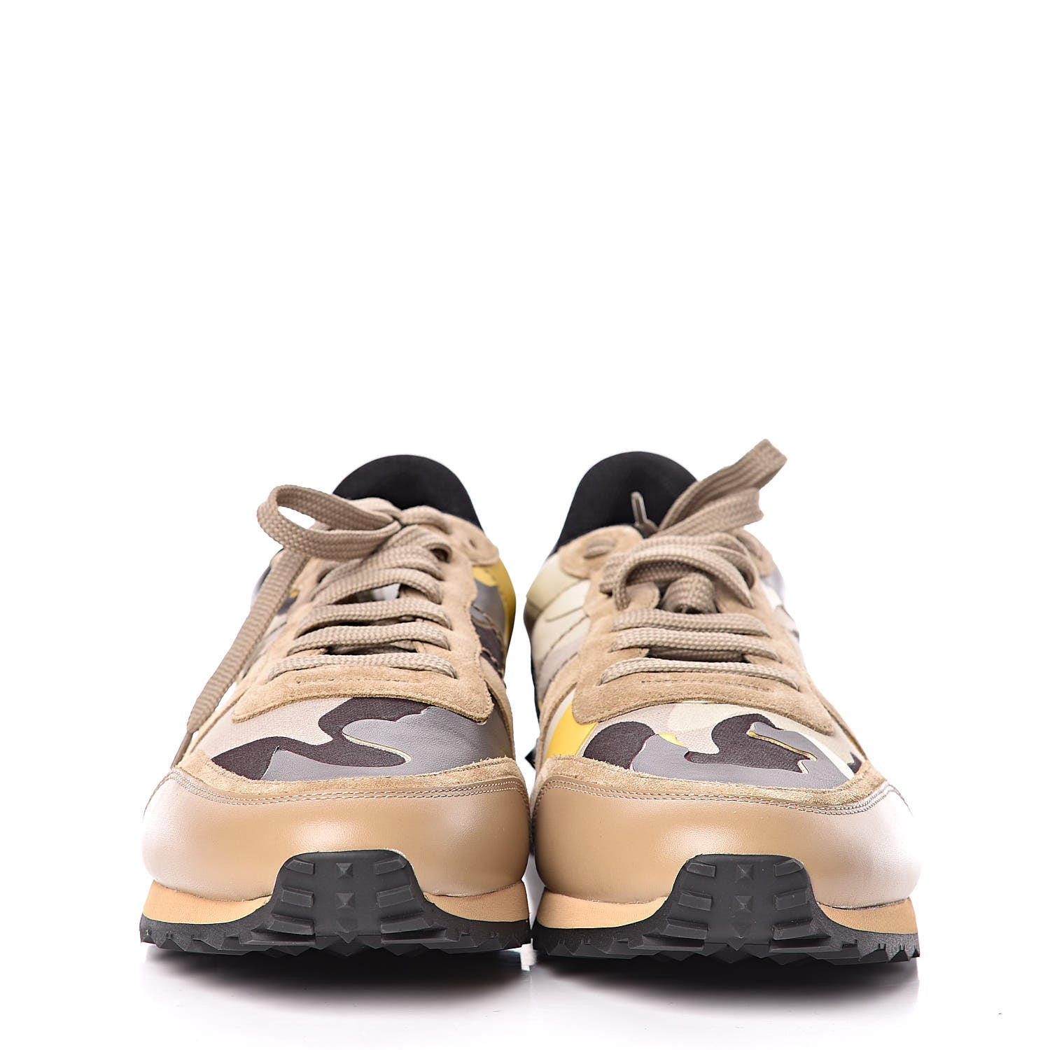 Valentino Garavani Nappa Suede Camouflage Mens Rockrunner Sneakers 45 Multicolor 2 of 7