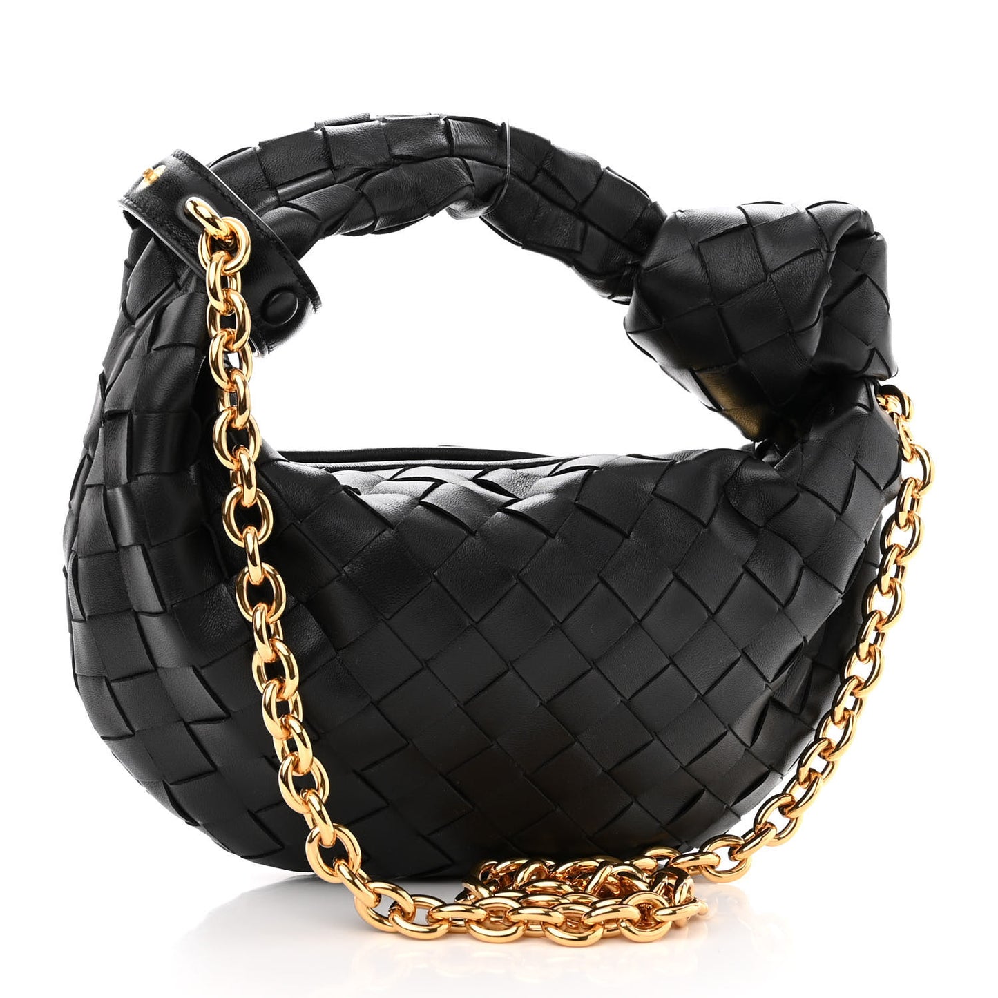 Nappa Intrecciato Mini Chain Jodie Black