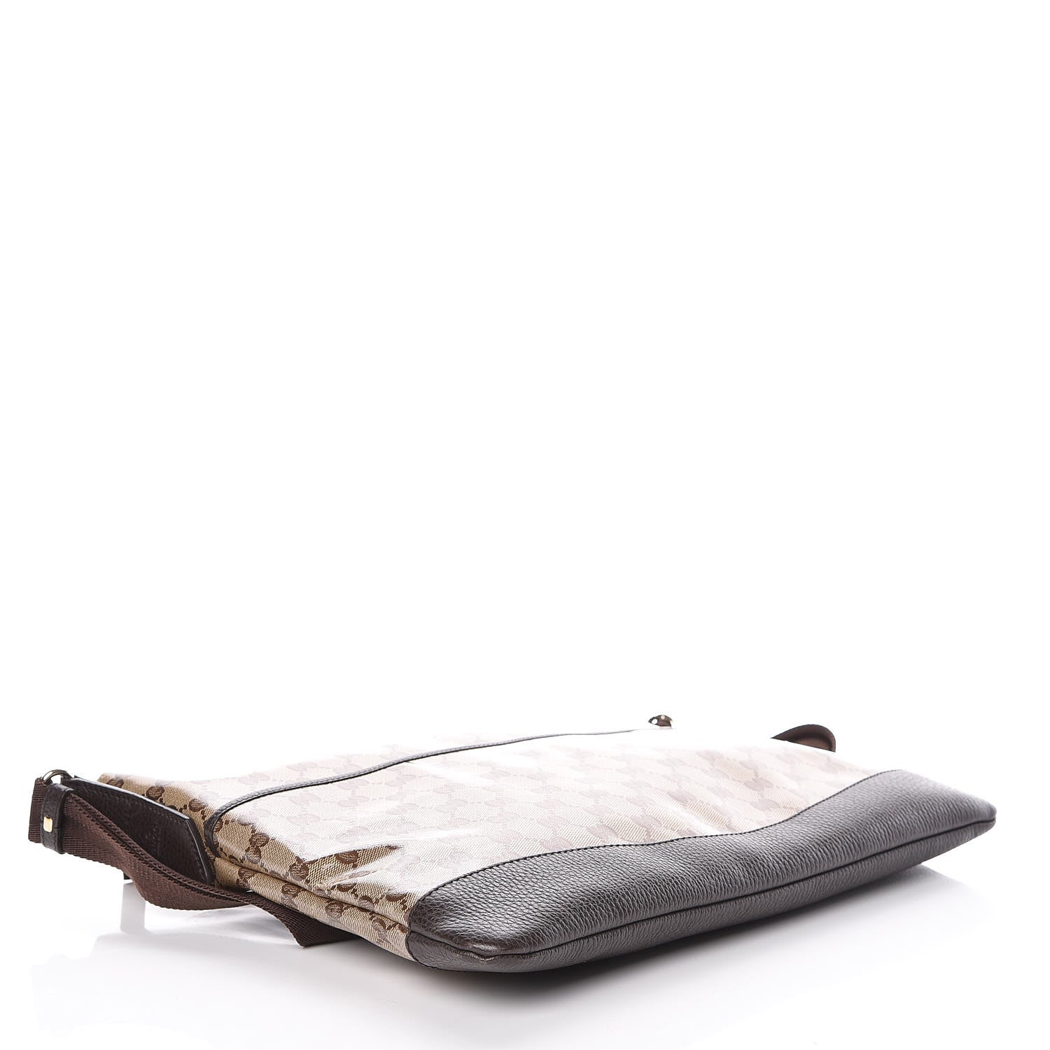 Gucci Crystal Monogram Large Flat Messenger Bag Dark Brown 4 of 9