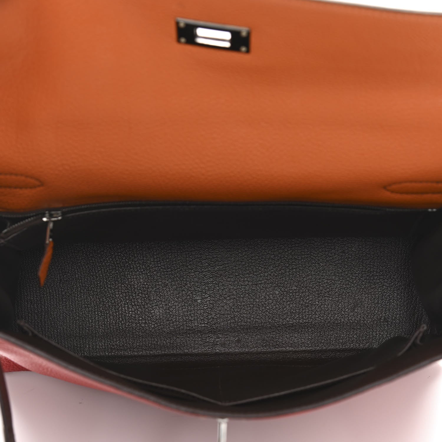 Hermes Togo Tri-Color Kelly Retourne 32 Vermillion Orange Ebene 5 of 16
