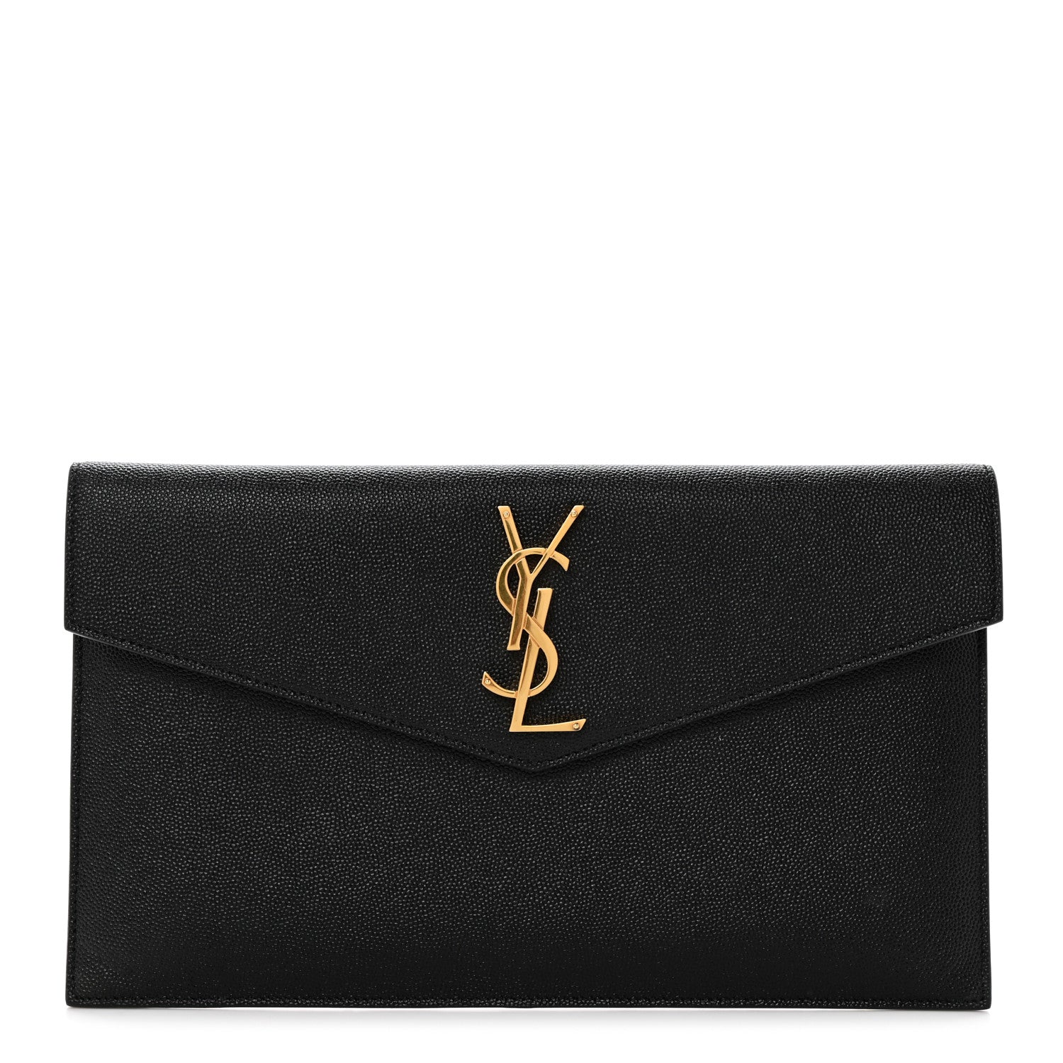 Saint Laurent Grain De Poudre Uptown Pouch Black 1 of 8