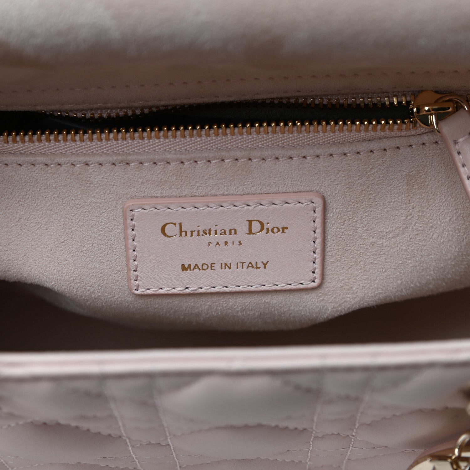 Christian Dior Lambskin Cannage Medium Lady Dior Rose Poudre 6 of 10