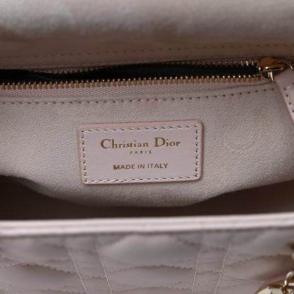 Christian Dior Lambskin Cannage Medium Lady Dior Rose Poudre 6 of 10