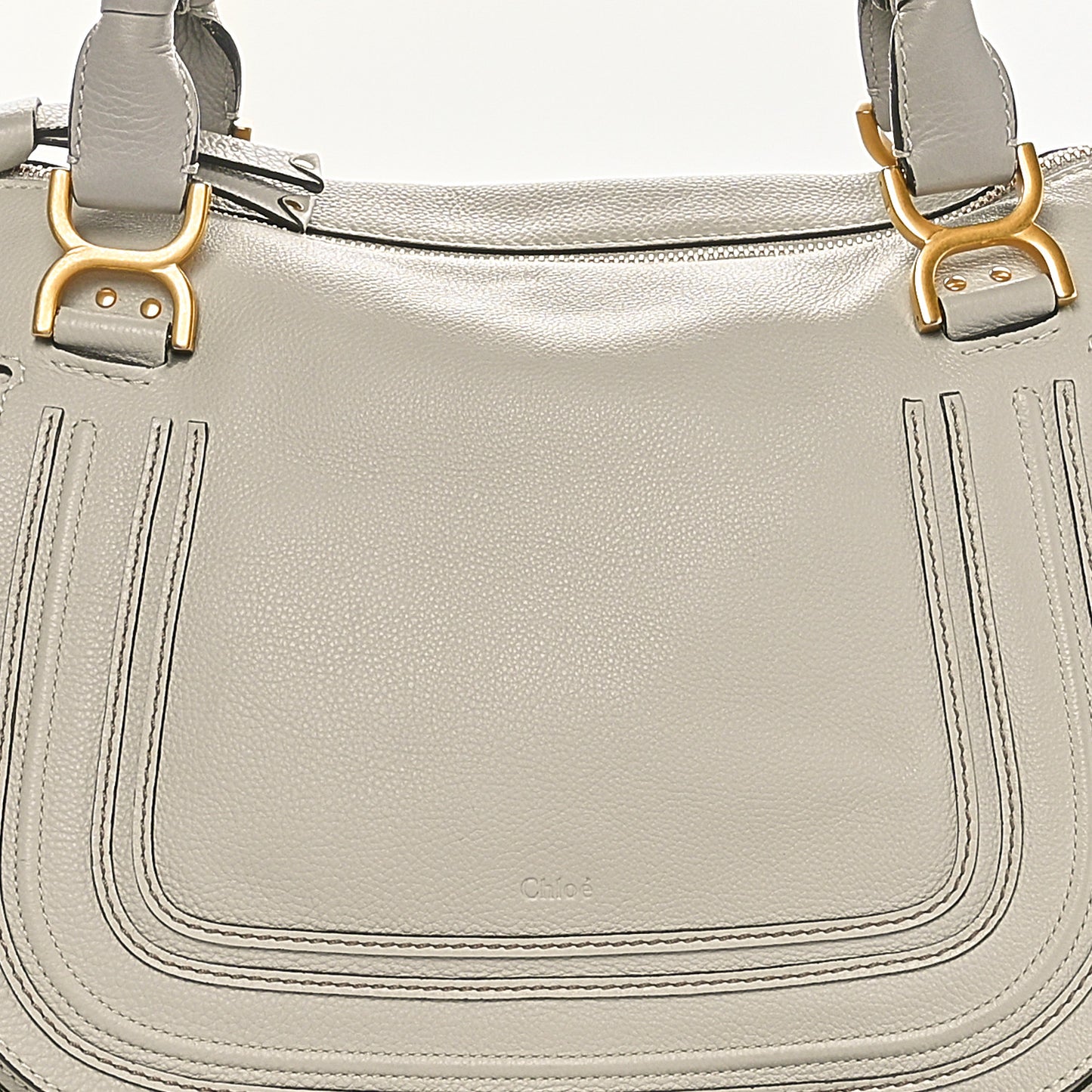 Calfskin Large Marcie Satchel Dove