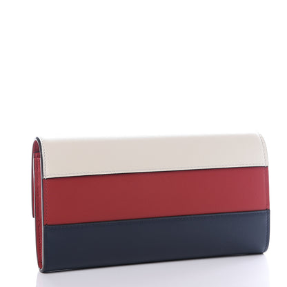 Gucci Calfskin Queen Margaret Flap Wallet Blue Agata Hibiscus Red Mystic White 2 of 9