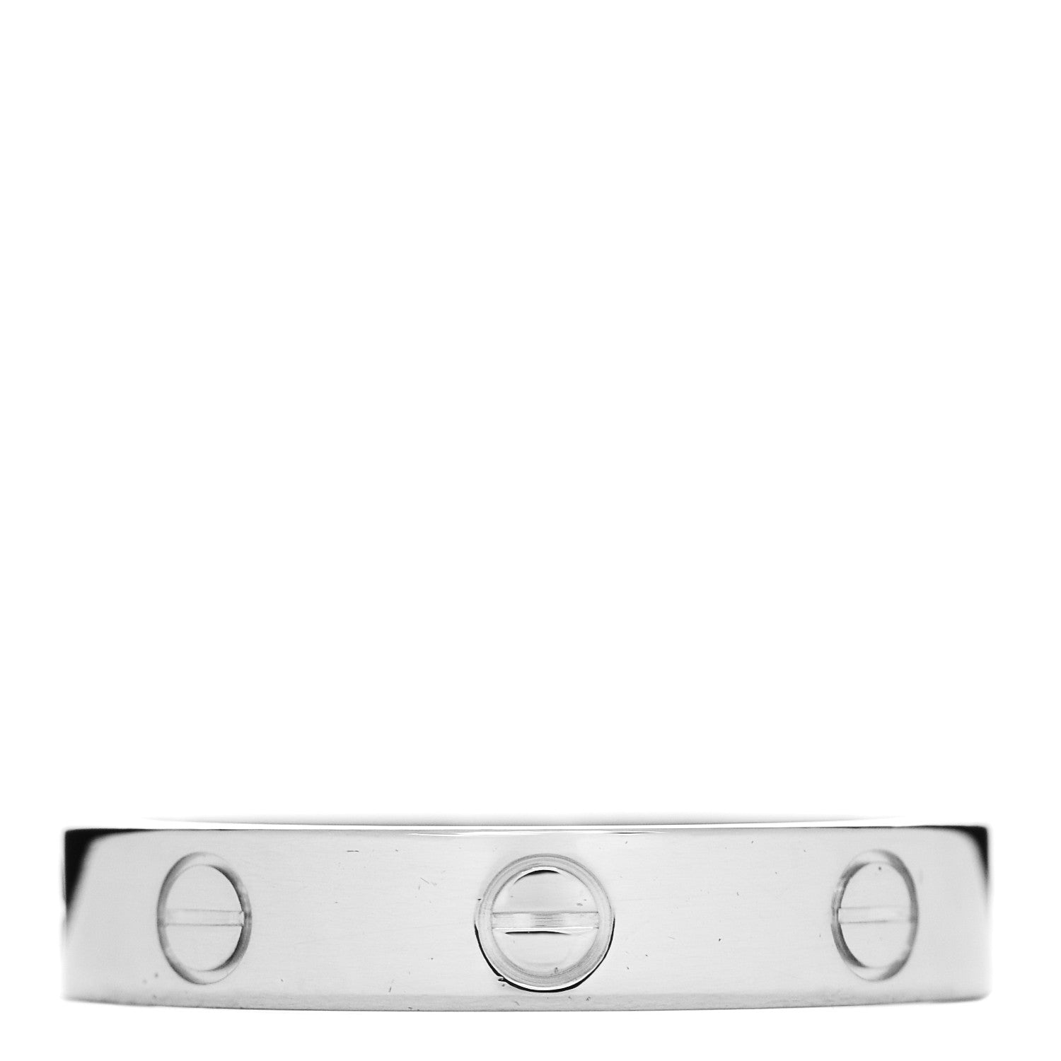 Cartier 18K White Gold 3.5mm LOVE Wedding Band Ring 57 8 1 of 4