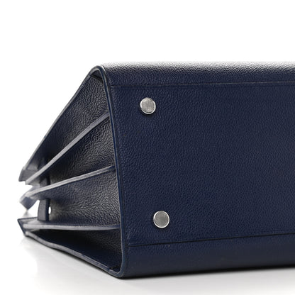Saint Laurent Grained Calfskin Small Sac De Jour Navy 7 of 10