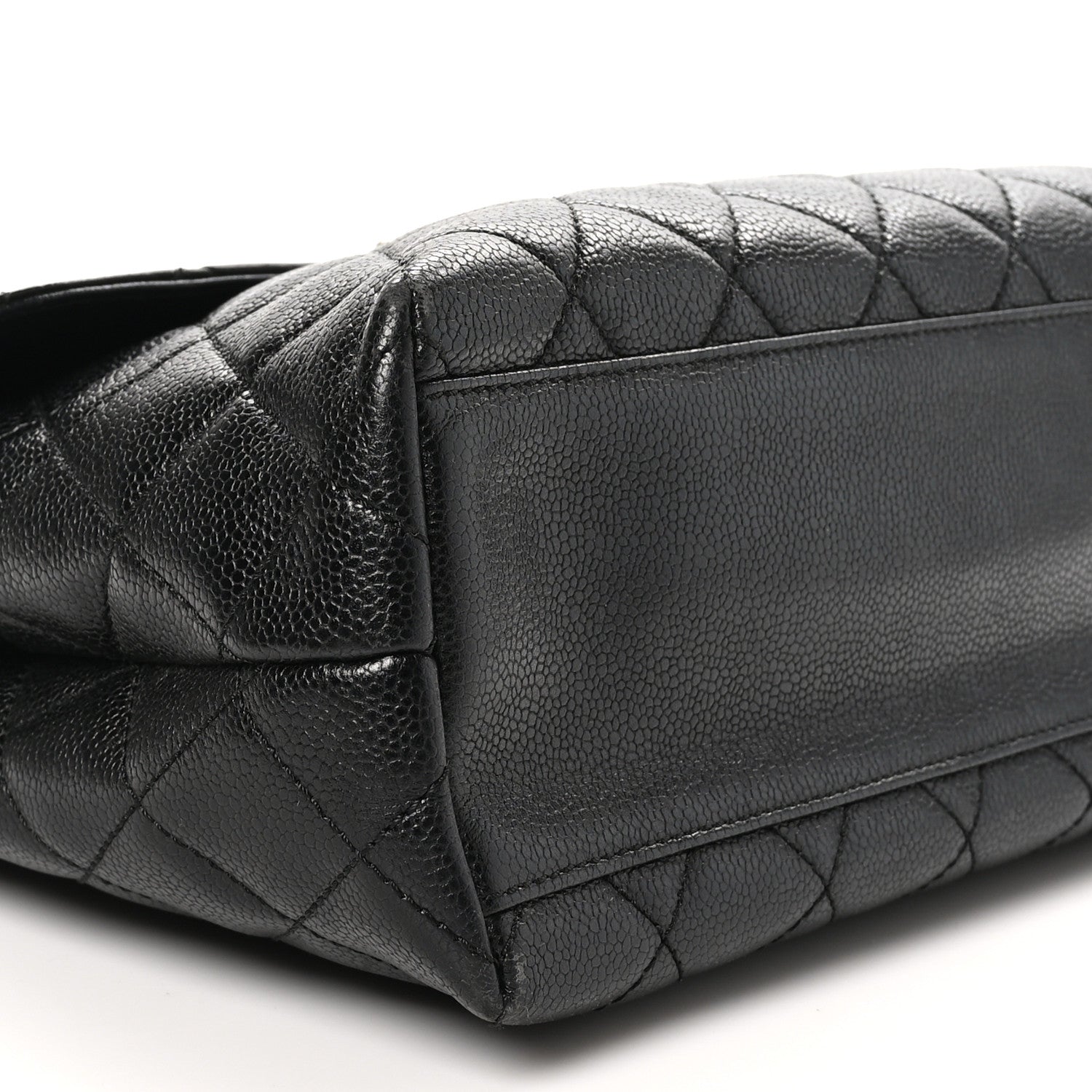 Chanel Caviar Quilted Jumbo Kelly Flap Black 8 of 11