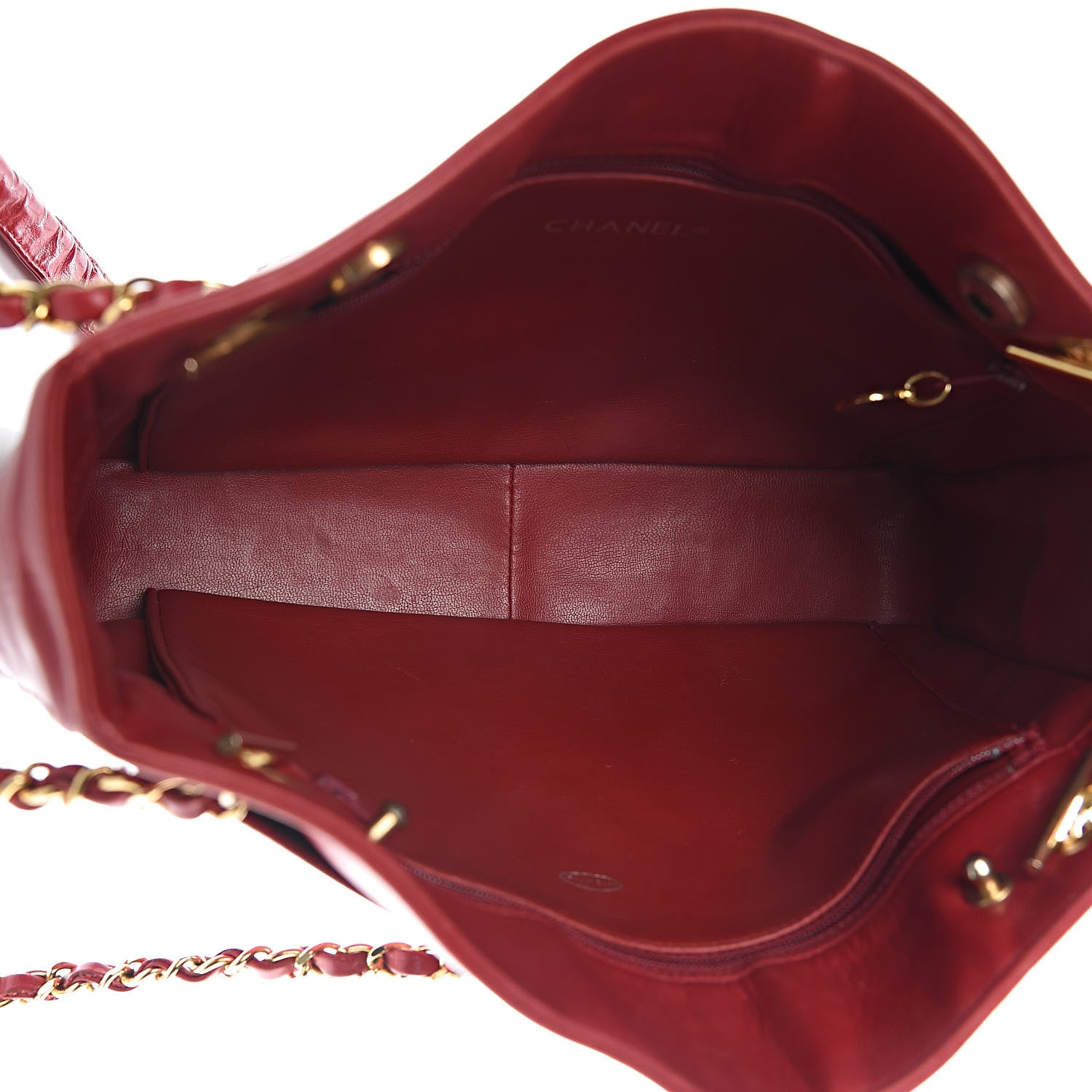Chanel Lambskin Quilted Tote Red 5 of 13