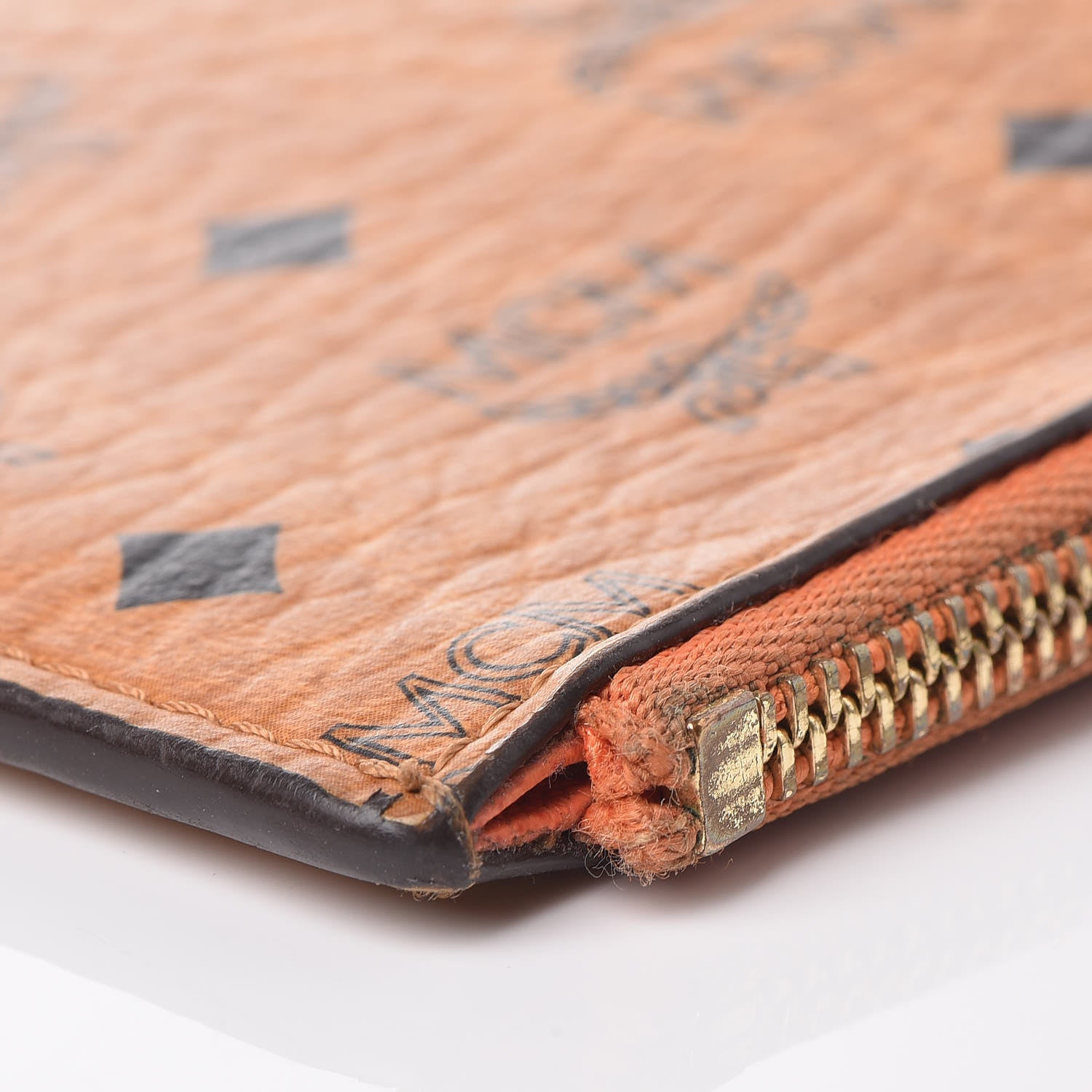 MCM Visetos Key Pouch Cognac 12 of 14