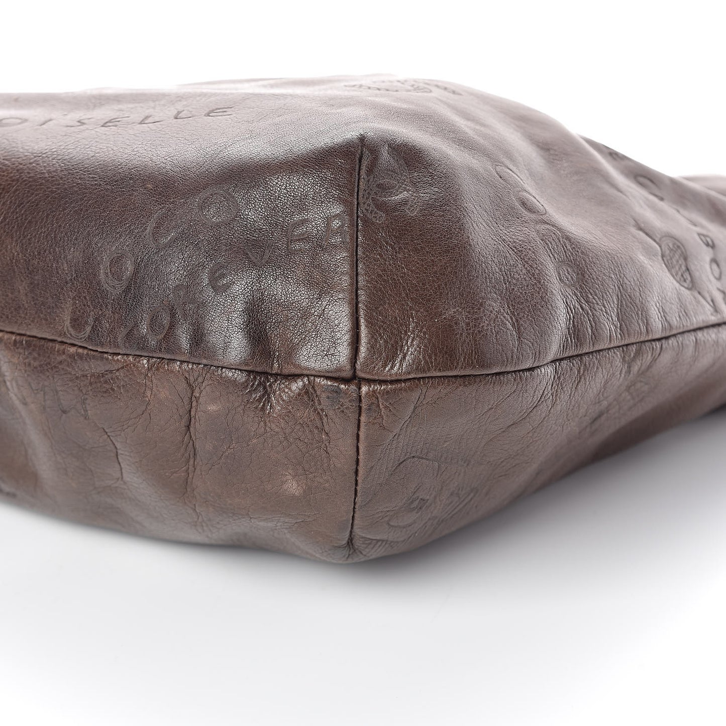 Calfskin Graffiti Mademoiselle Hobo Brown