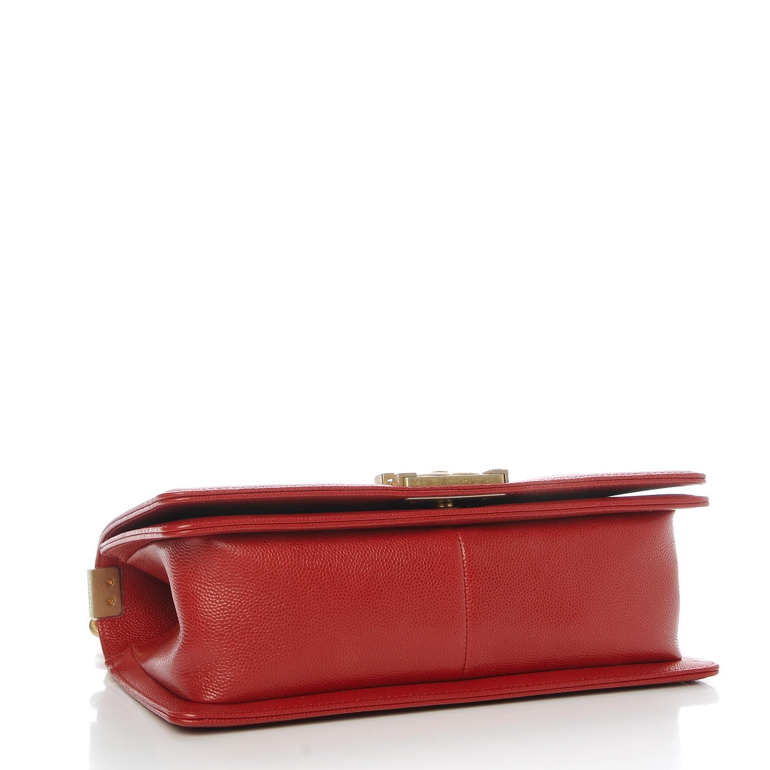 Chanel Caviar Chevron Quilted Medium Boy Flap Red 4 of 8