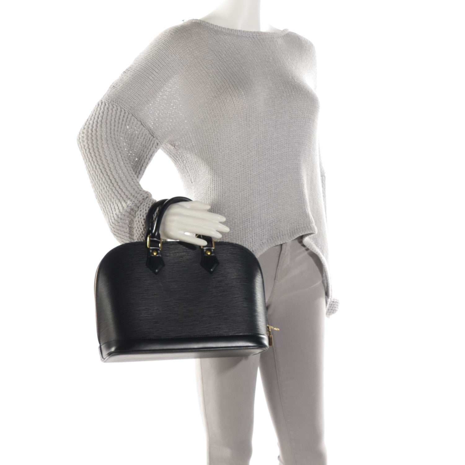 Louis Vuitton Epi Alma PM Black 2 of 8