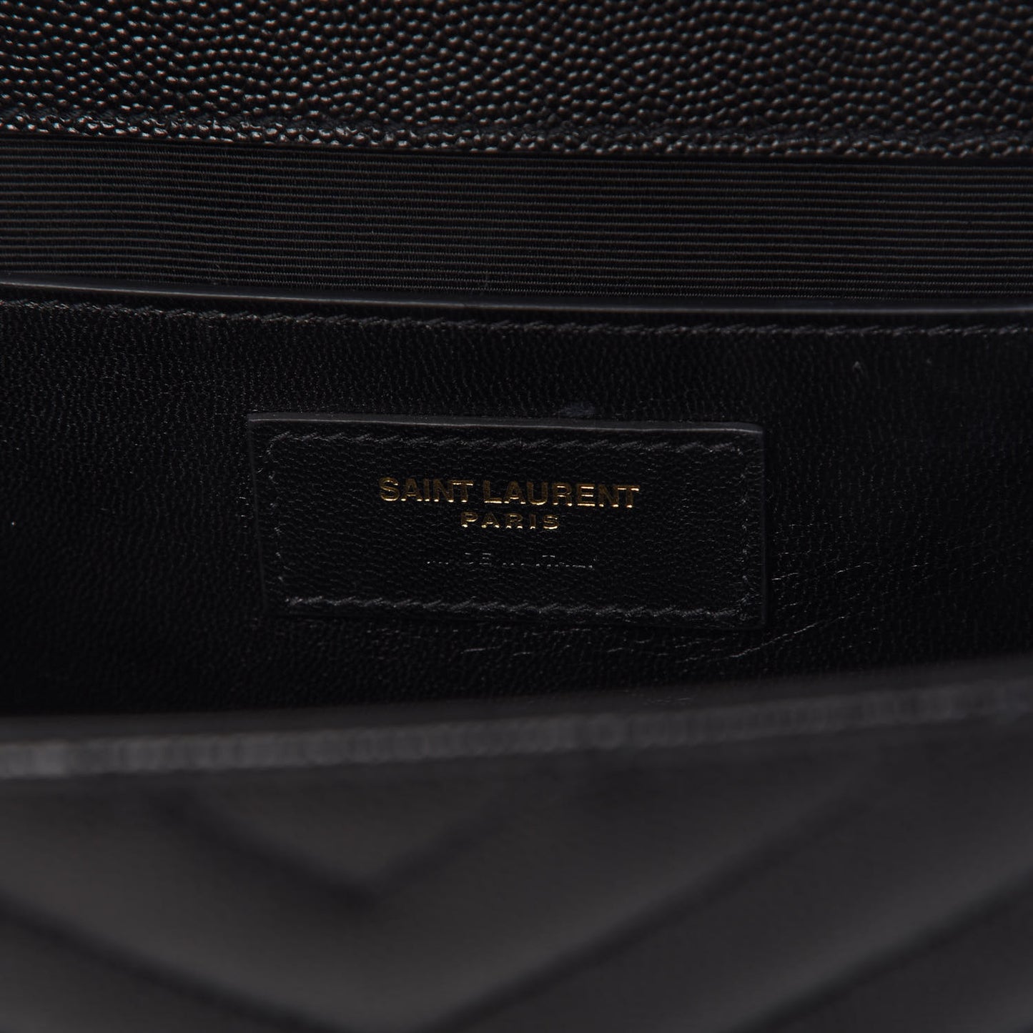 Grain De Poudre Matelasse Chevron Medium Monogram Satchel Black