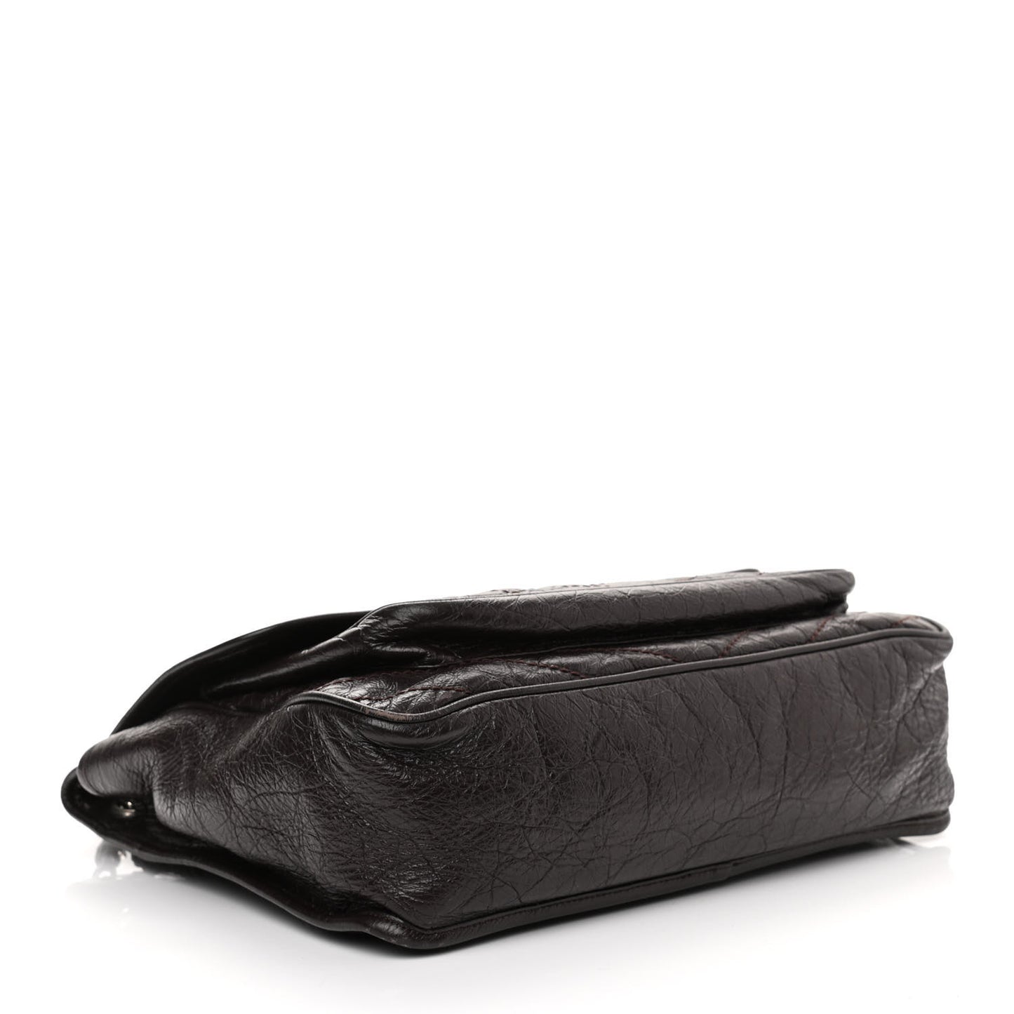 Crinkled Calfskin Matelasse Monogram Large Niki Chain Satchel Tulip