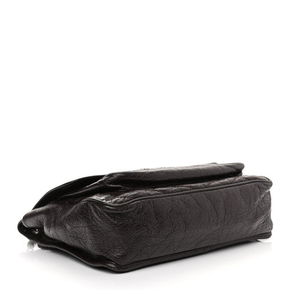Saint Laurent Crinkled Calfskin Matelasse Monogram Large Niki Chain Satchel Tulip 4 of 14