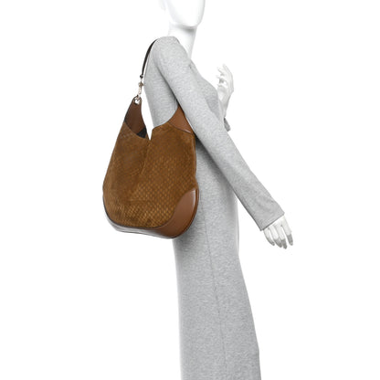 Gucci GG Suede B Large Shoulder Bag Brown 2 of 10