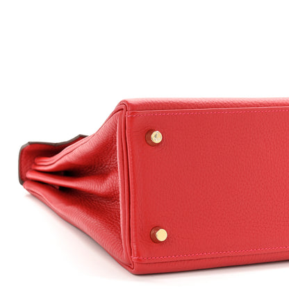 Hermes Taurillon Clemence Kelly Retourne 28 Rouge Casaque 9 of 10
