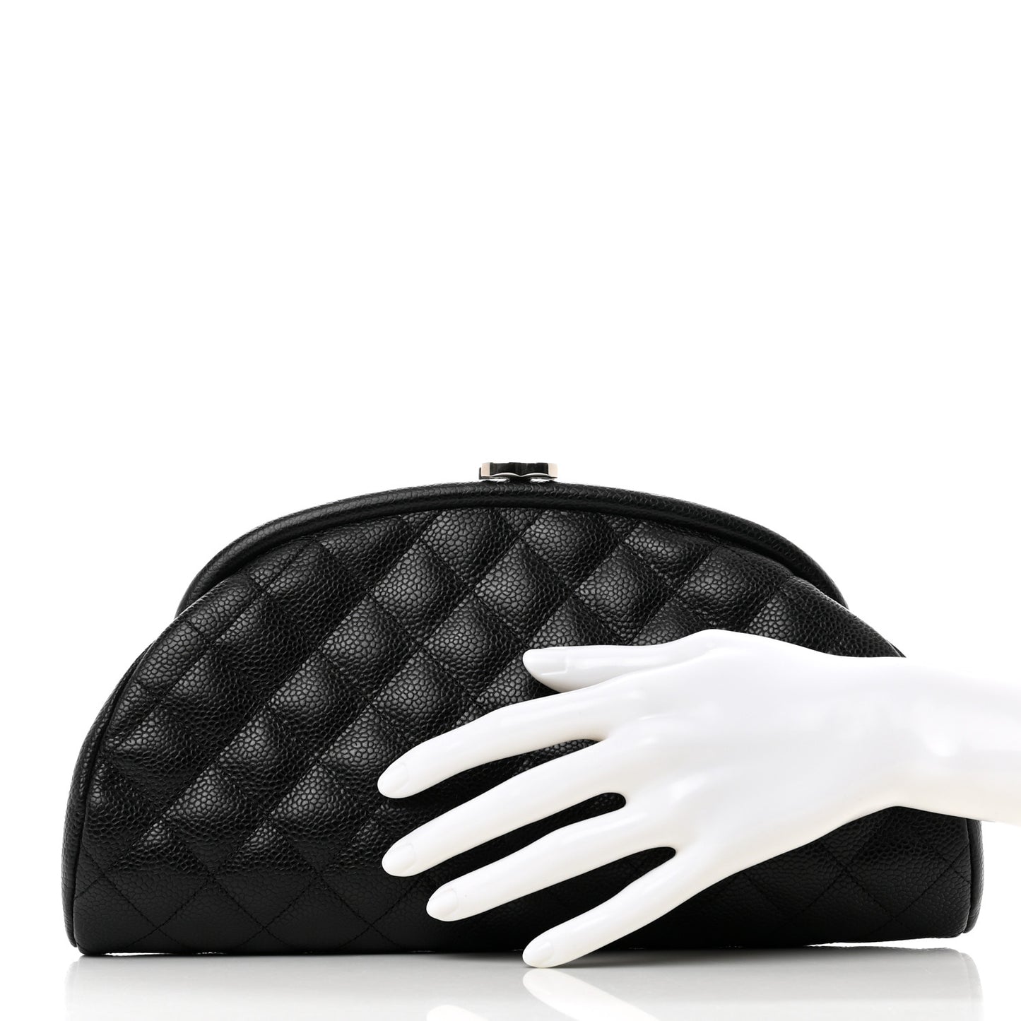 Caviar Quilted Timeless Clutch Black