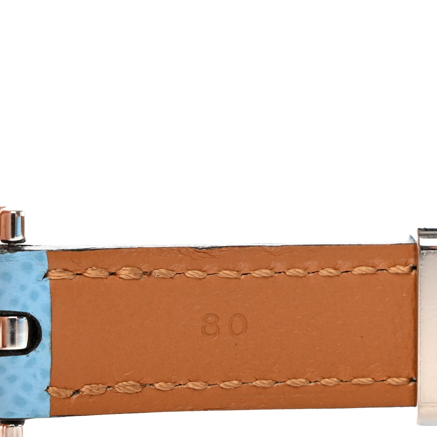 Hermes Epsom 15mm Pop H Belt 85/34 Celeste 3 of 7