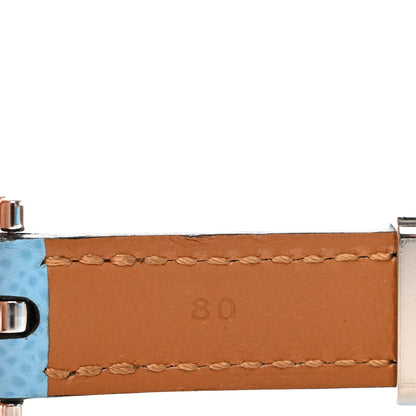 Hermes Epsom 15mm Pop H Belt 85/34 Celeste 3 of 7
