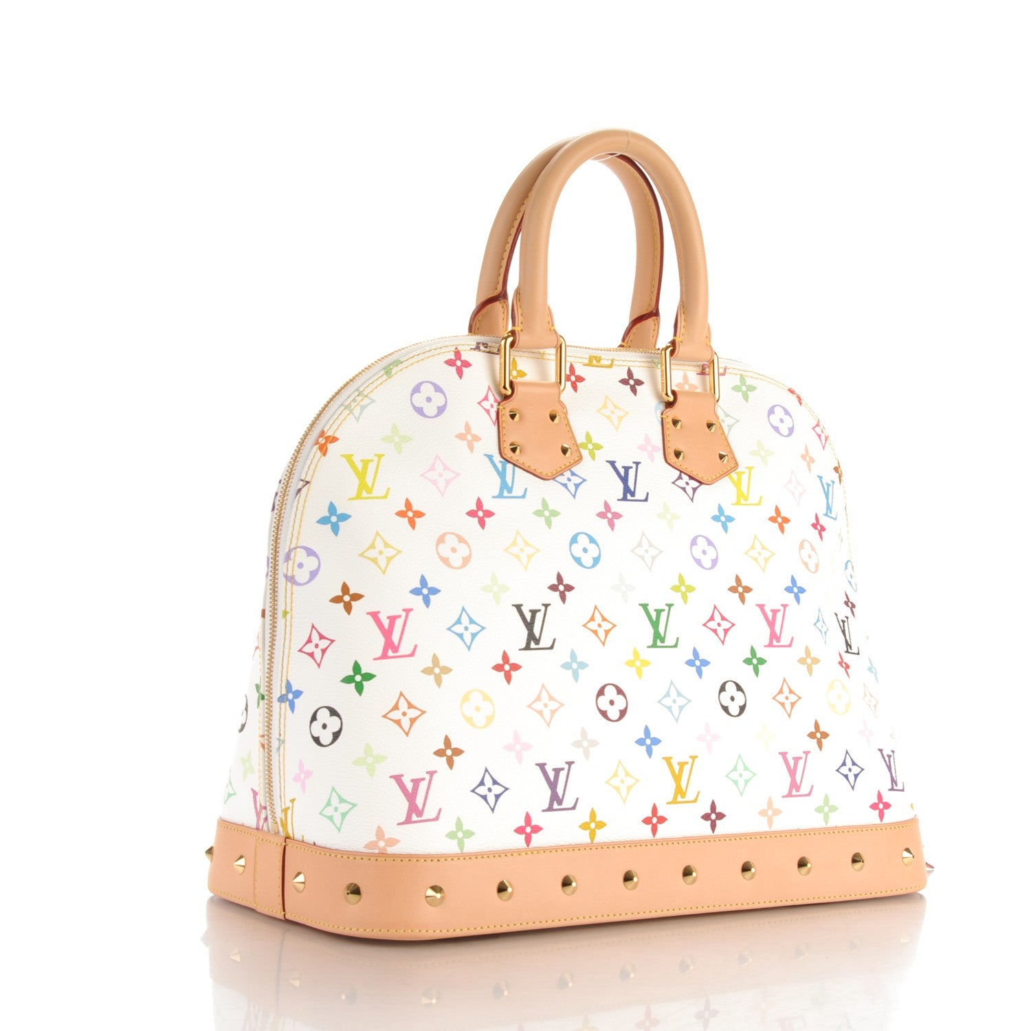 Louis Vuitton Monogram Multicolor Alma GM White 3 of 8