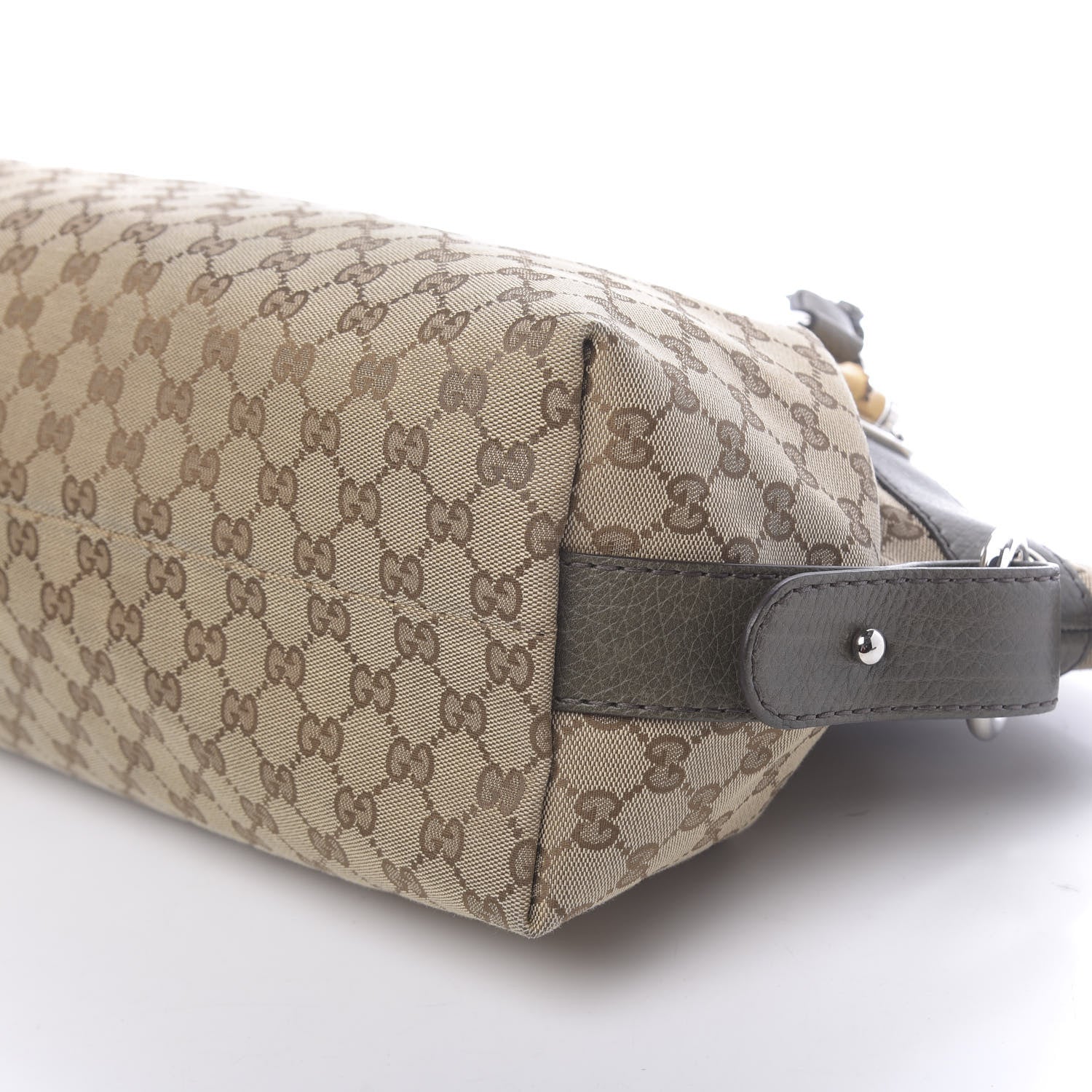Gucci Monogram Bamboo Bar Medium Tote Olive 13 of 13