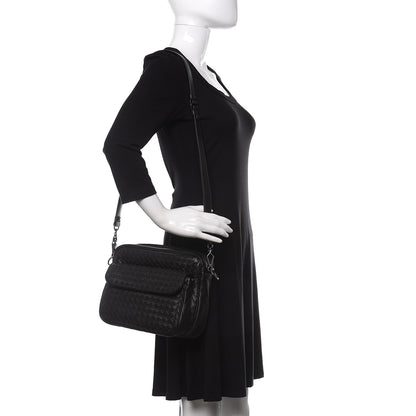Bottega Veneta Nappa Intrecciato Messenger Bag Black 2 of 9