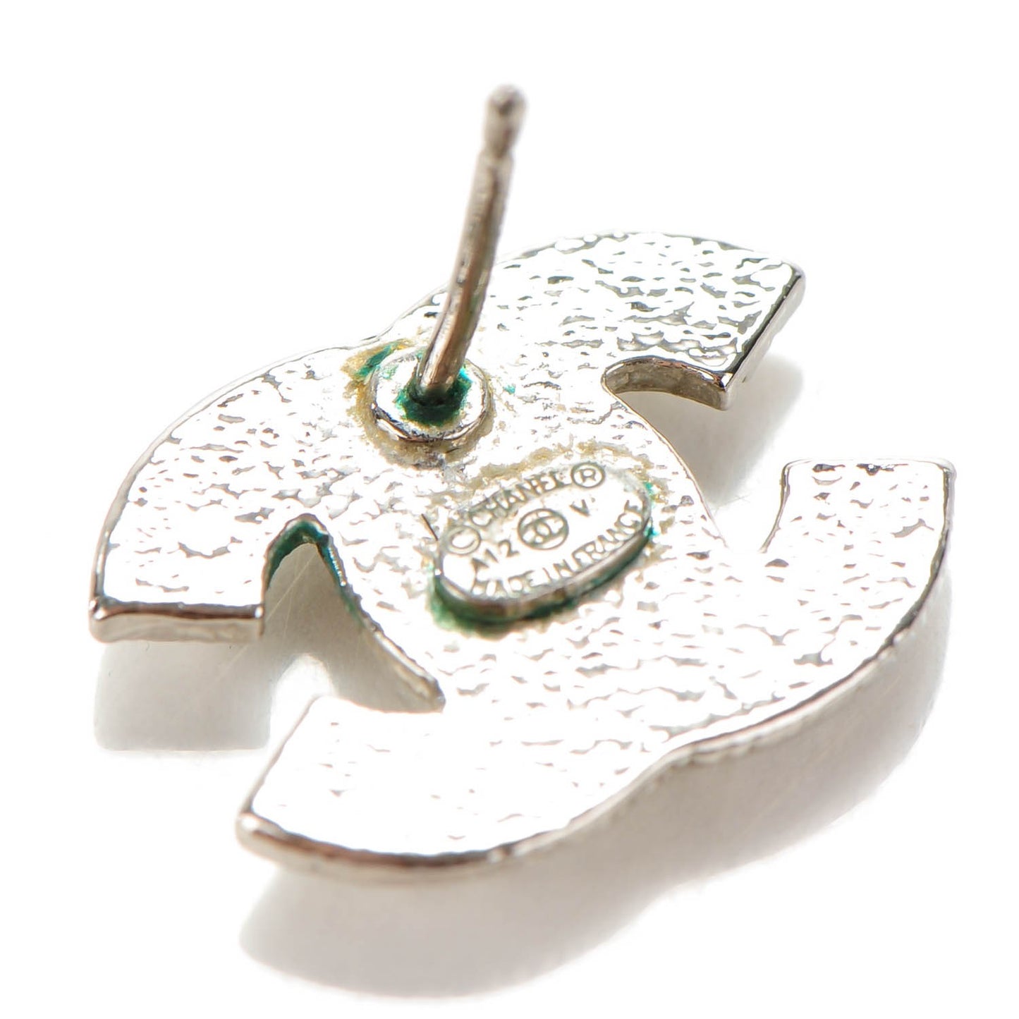 Crystal CC Earrings Silver