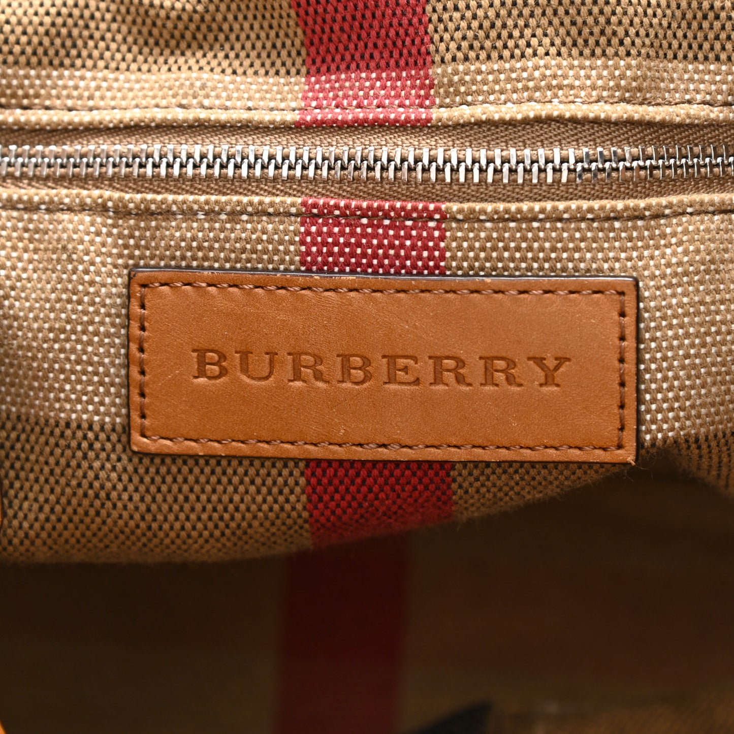 Grainy Calfskin House Check Small Maidstone Saddle Brown