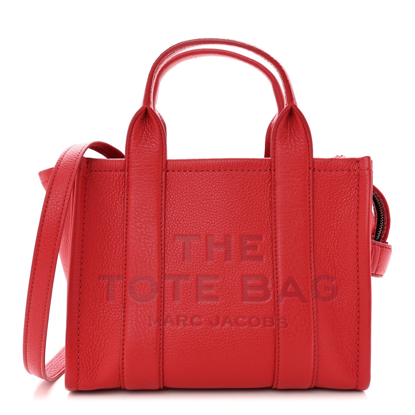 Grained Calfskin Small The Tote Bag True Red