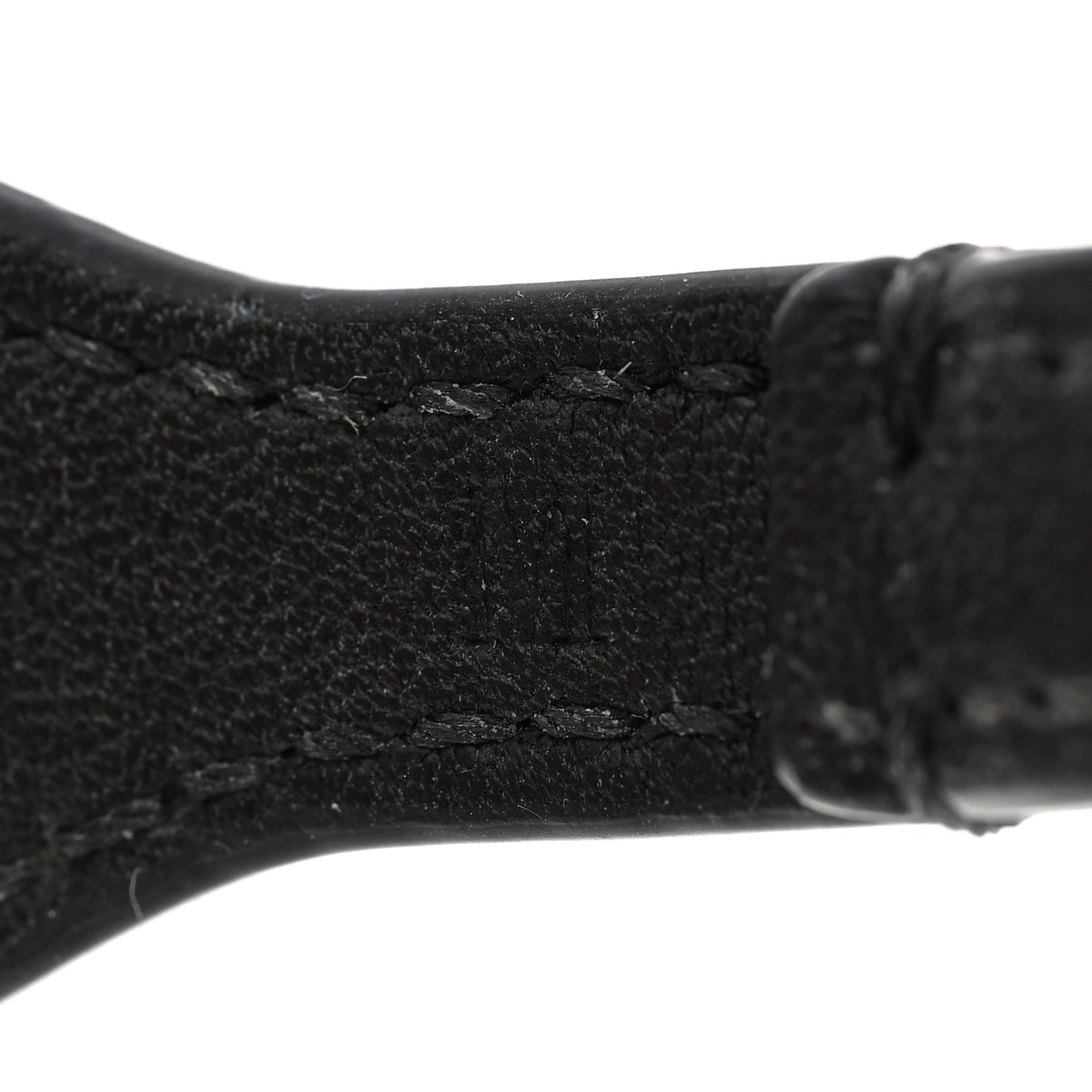 Calfskin Pearl Bracelet Black White Gold