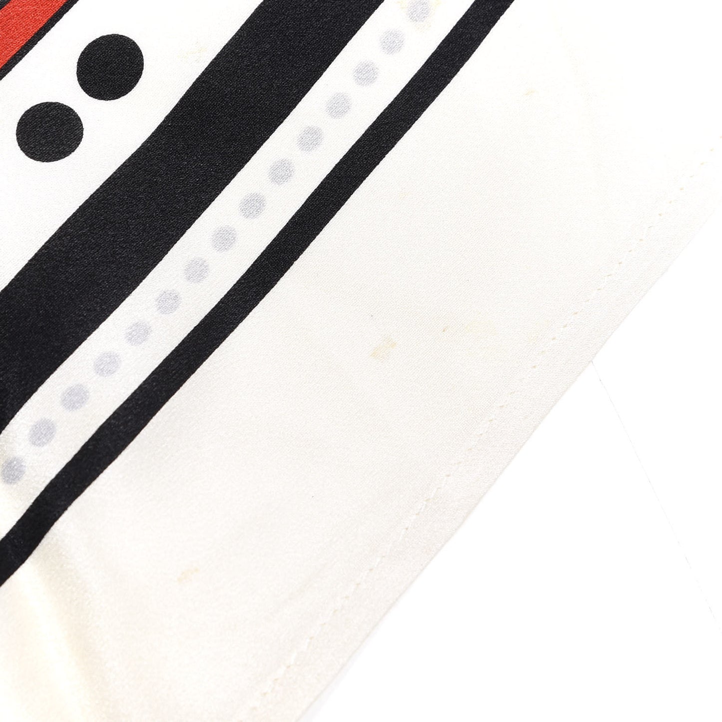 Silk Striped Scarf White Multicolor
