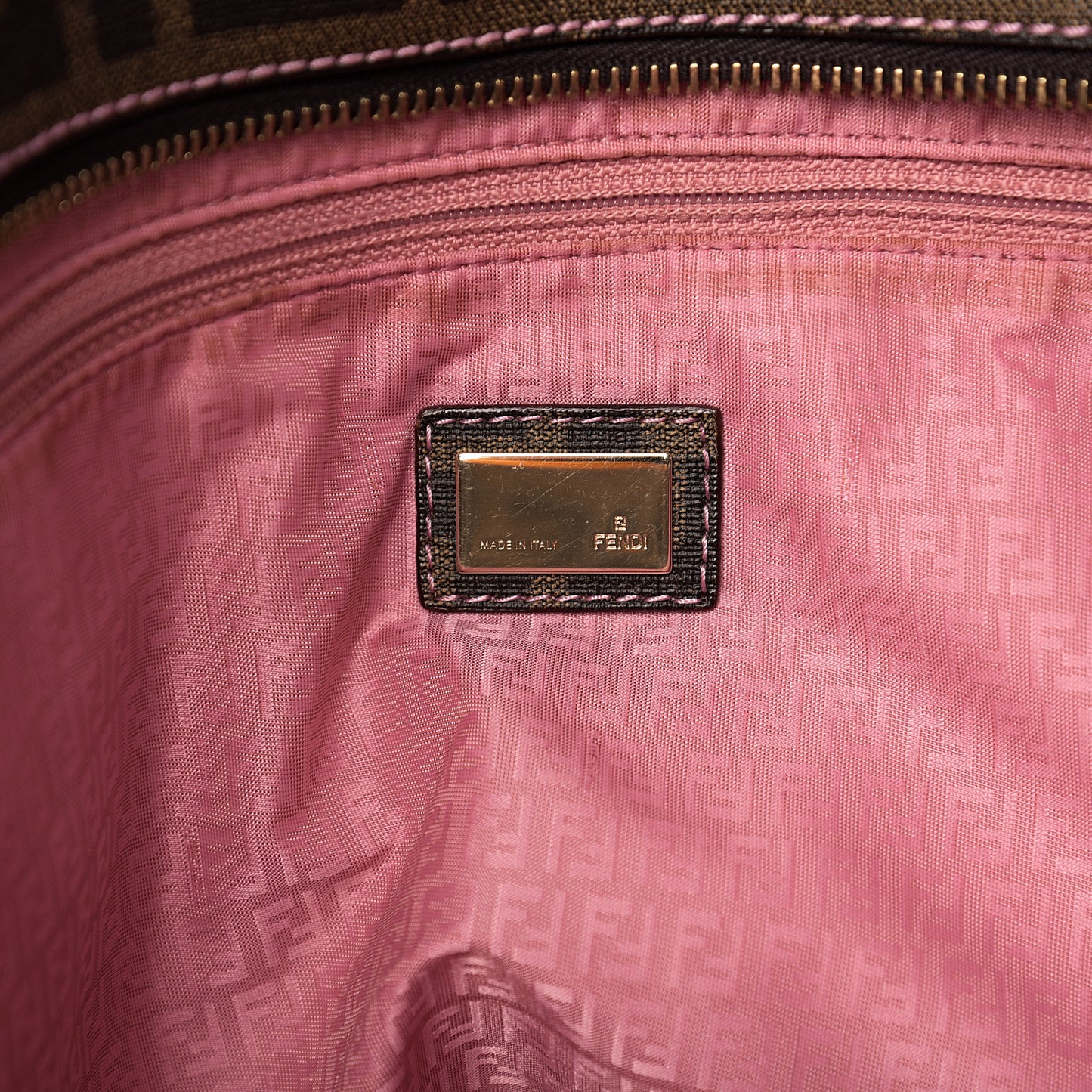 Zucca Spalmati Medium Roll Tote Tobacco Light Pink