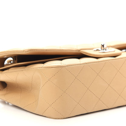 Chanel Lambskin Quilted Medium Double Flap Beige 7 of 8