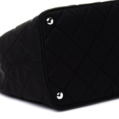 Prada Tessuto Nylon Quilted Shopping Tote Black 8 of 9