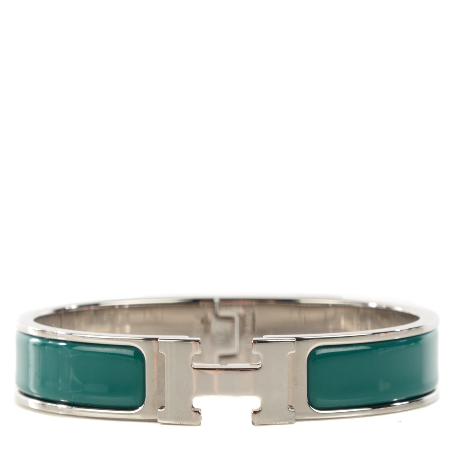 Enamel Narrow Clic Clac H Bracelet PM Malachite