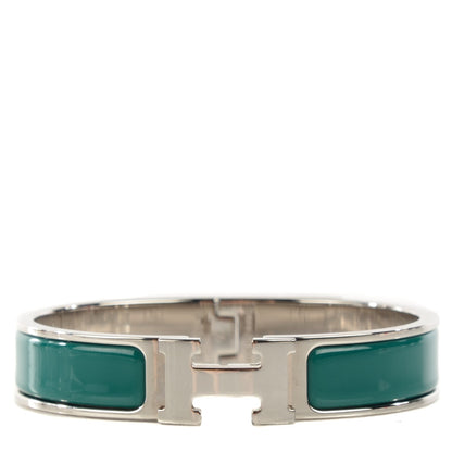 Hermes Enamel Narrow Clic Clac H Bracelet PM Malachite 1 of 4