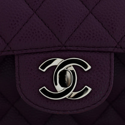 Chanel Caviar Quilted Medium Double Flap Purple 11 of 11