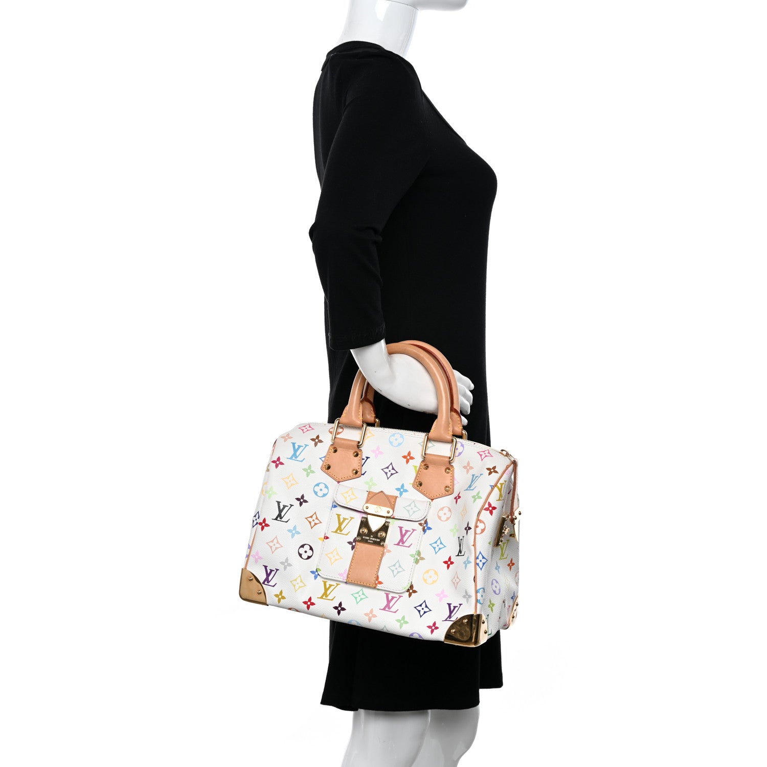Louis Vuitton Monogram Multicolor Speedy 30 White 2 of 11