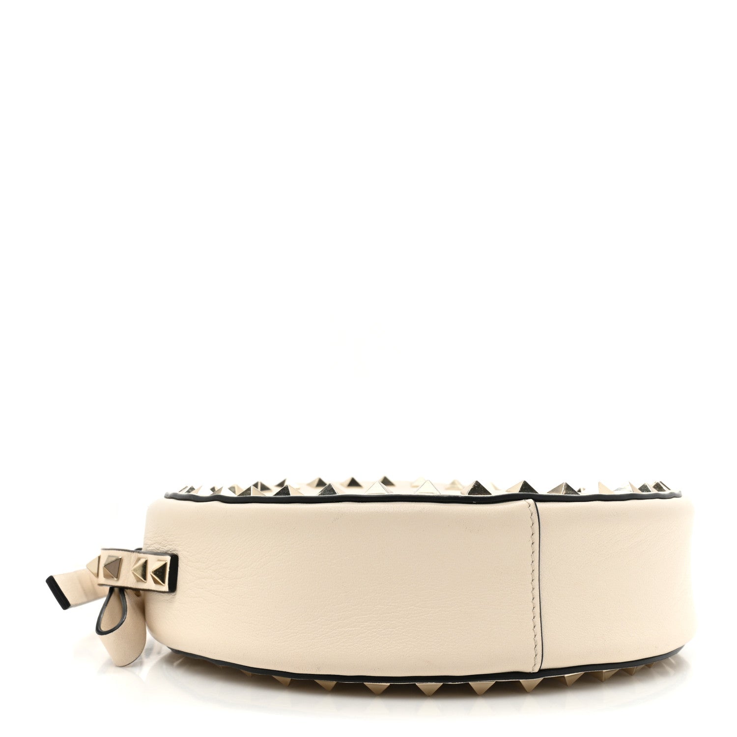 Valentino Garavani Calfskin Rockstud Round Crossbody Bag White 4 of 14