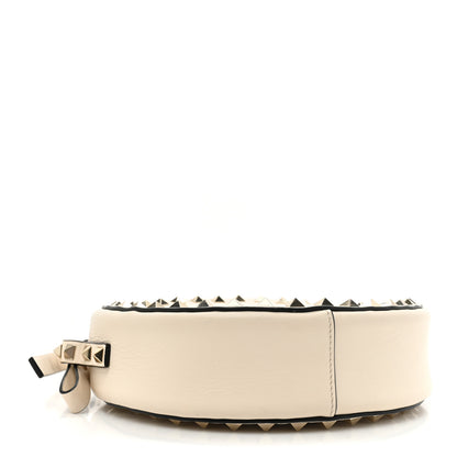 Valentino Garavani Calfskin Rockstud Round Crossbody Bag White 4 of 14